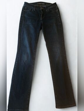 Calvin Klein Jeans W27 L32 Straight Dark Wash Mid Rise Stretch Denim
